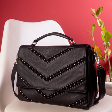 Abelardo Alexander Satchel Black Hand Bag ABELARDO DE MODA