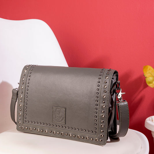 Abelardo Urban Grey Sling Bag With Detachable Strap ABELARDO DE MODA
