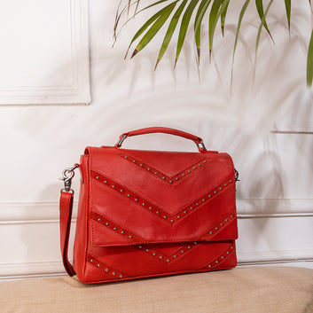 Abelardo Alexander Satchel Red Hand Bag ABELARDO DE MODA