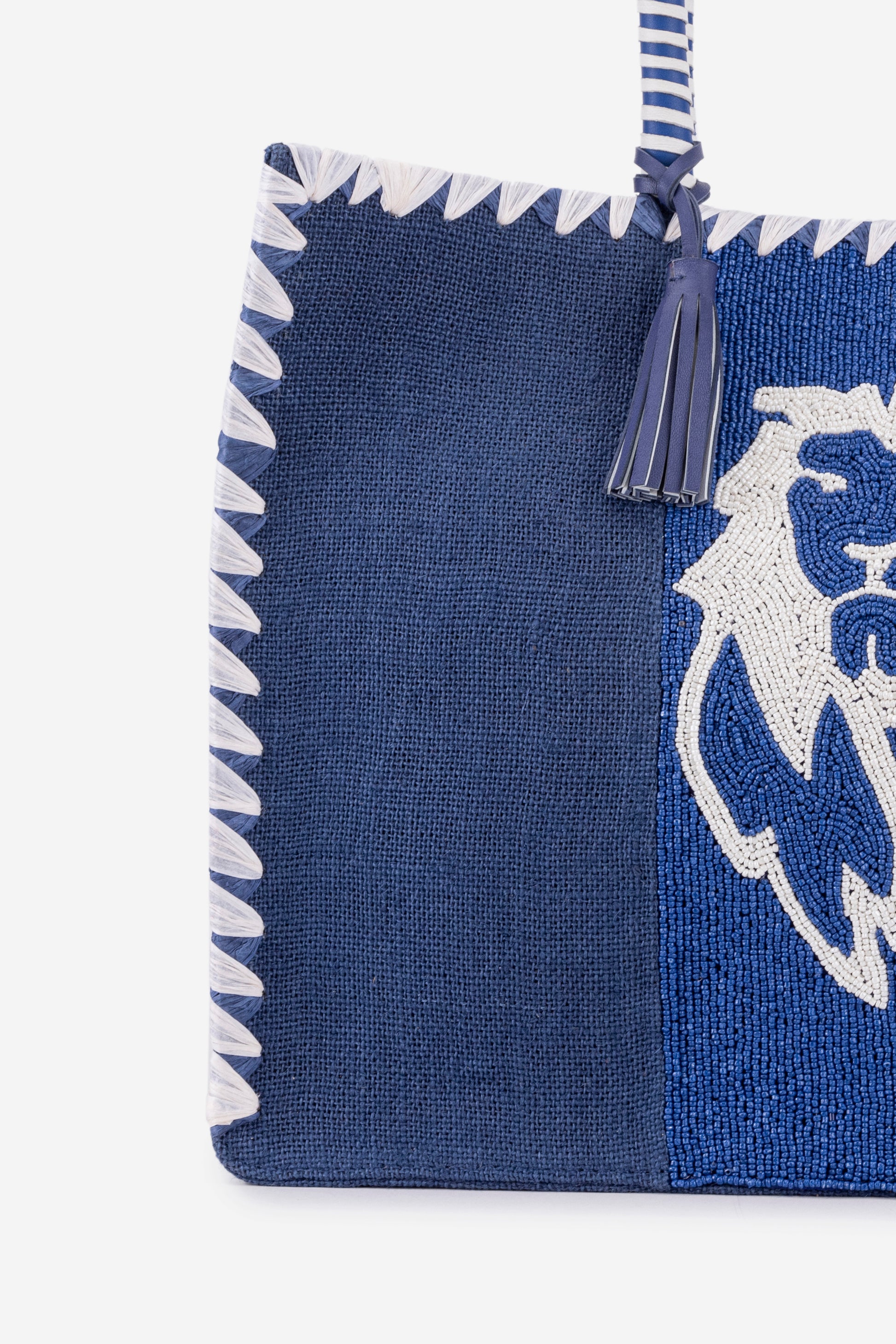 ECO-CONSCIOUS ED-RINA BLUE-WHITE SHOULDER BAG ABELARDO DE MODA