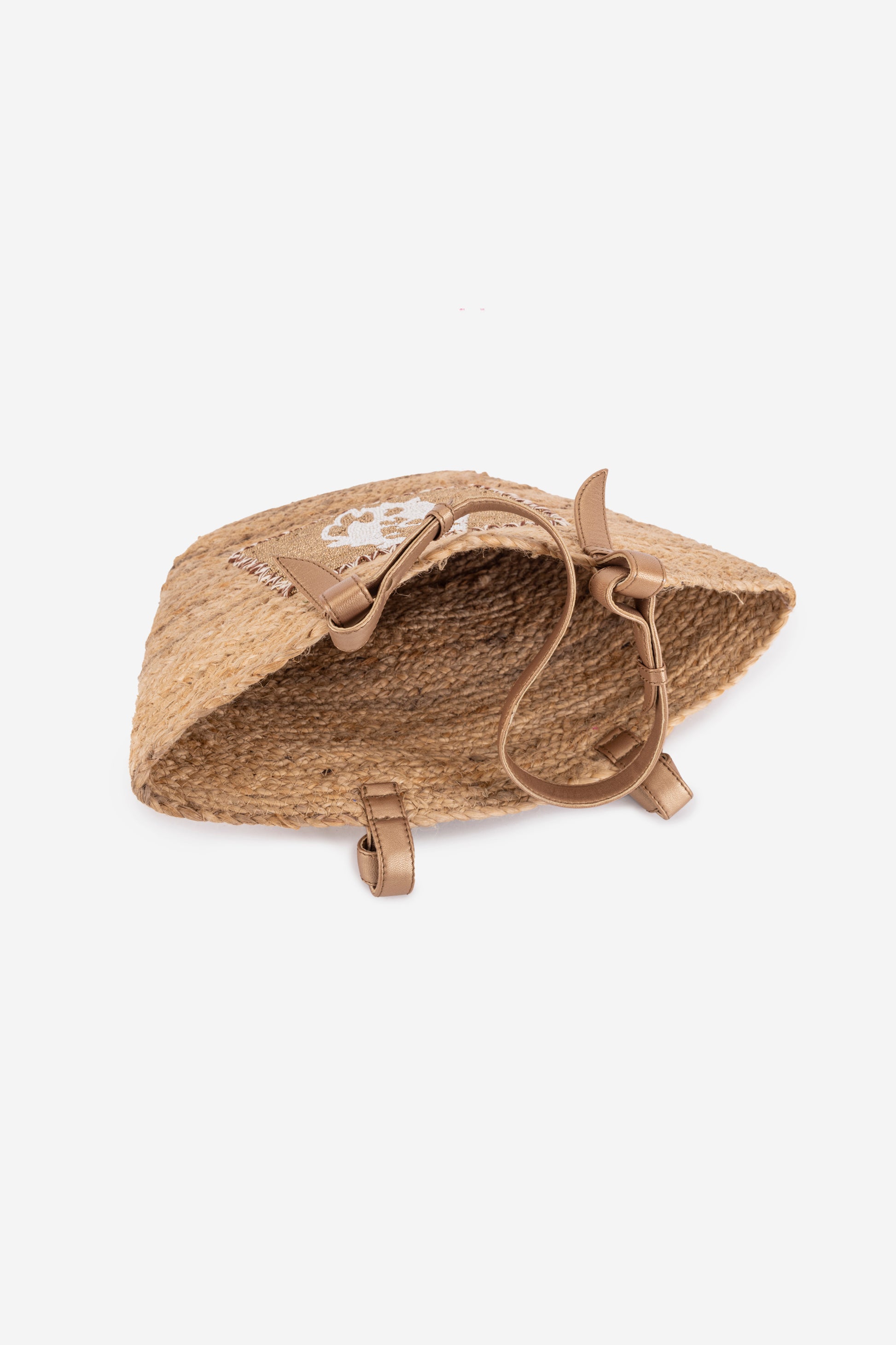 ECO-CONSCIOUS BELLA BEIGE/GOLD SHOULDER BAG ABELARDO DE MODA