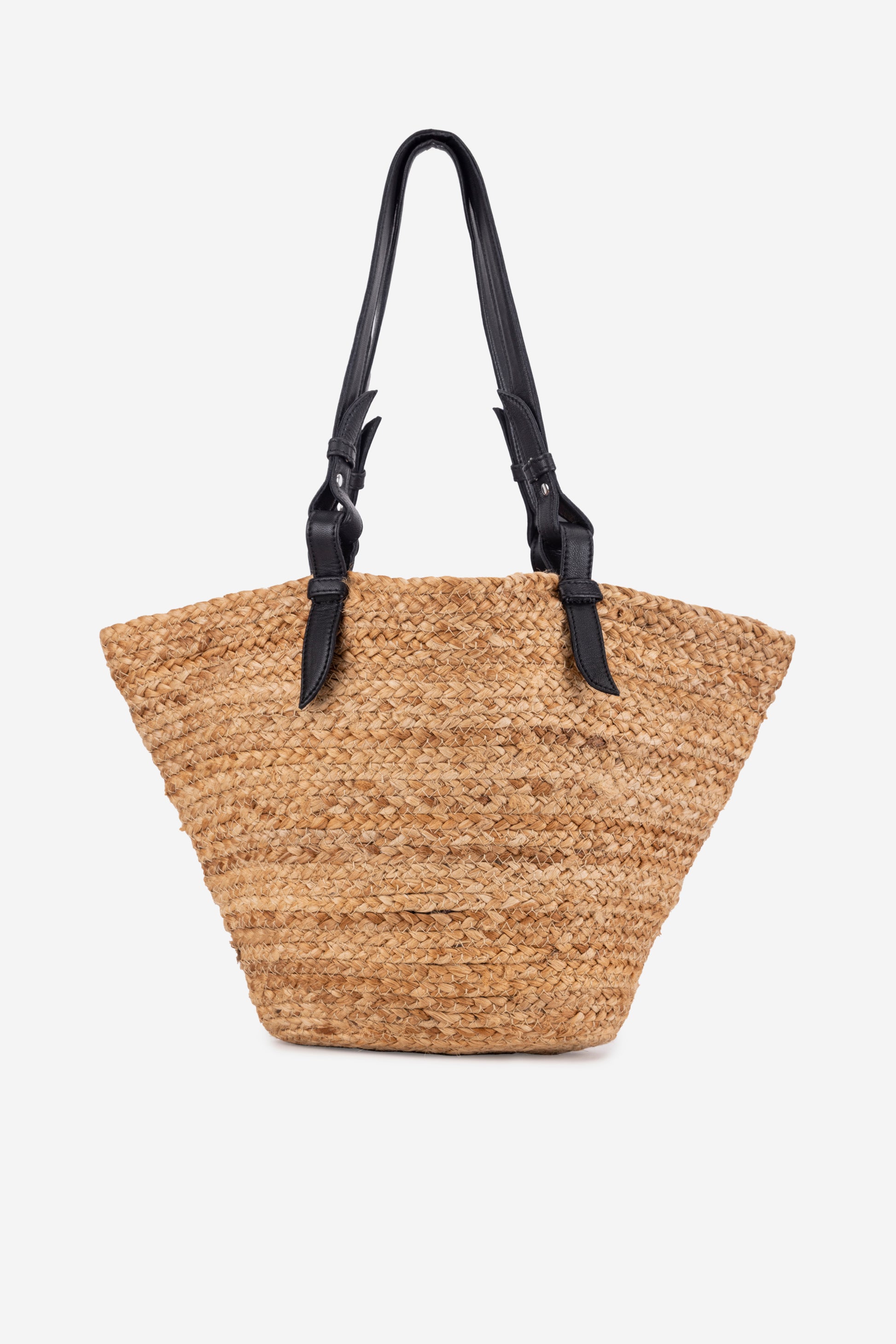 ECO-CONSCIOUS BELLA BEIGE/BLACK SHOULDER BAG ABELARDO DE MODA