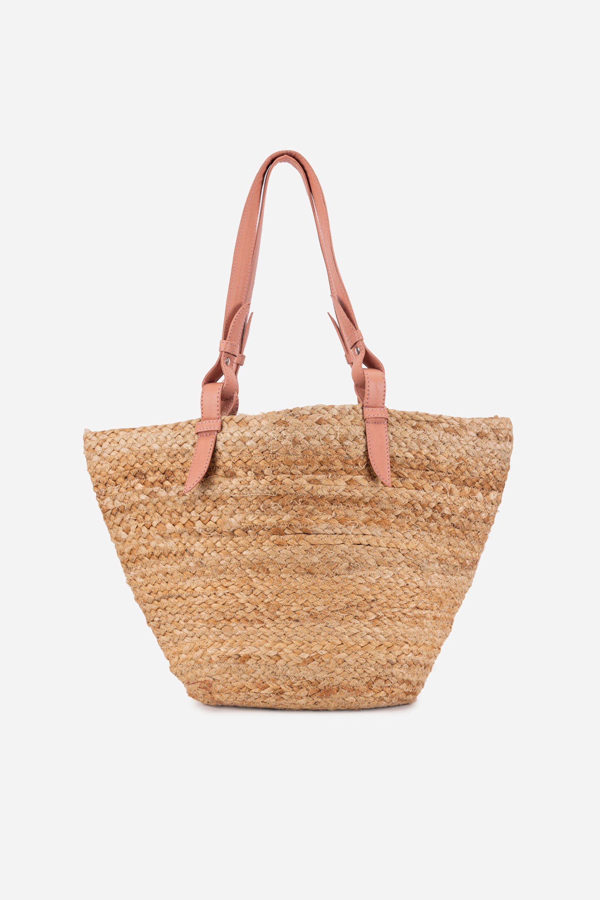 ECO-CONSCIOUS BELLA BEIGE/ROSE PINK SHOULDER BAG ABELARDO DE MODA