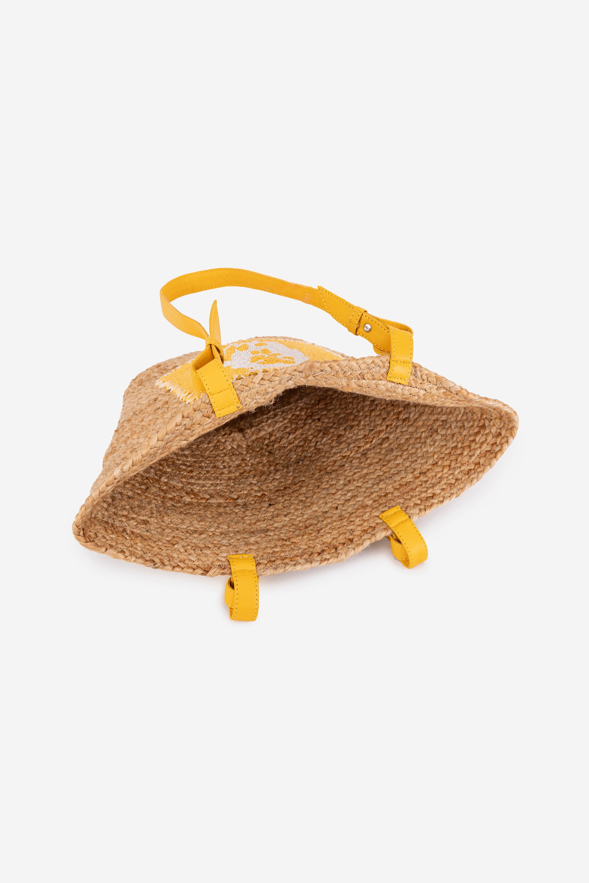 ECO-CONSCIOUS BELLA BEIGE/YELLOW SHOULDER BAG ABELARDO DE MODA