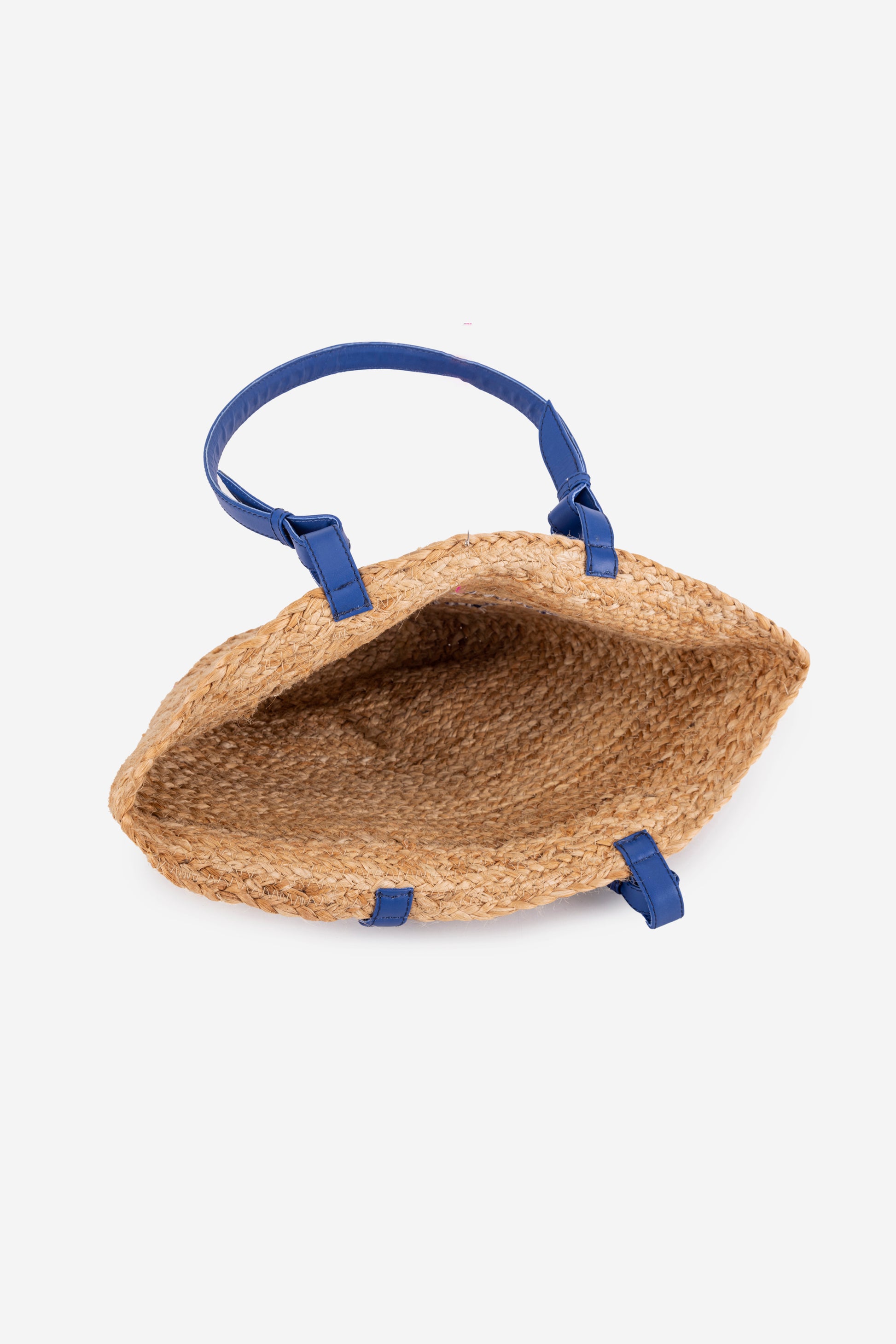 ECO-CONSCIOUS BELLA BEIGE/BLUE SHOULDER BAG ABELARDO DE MODA