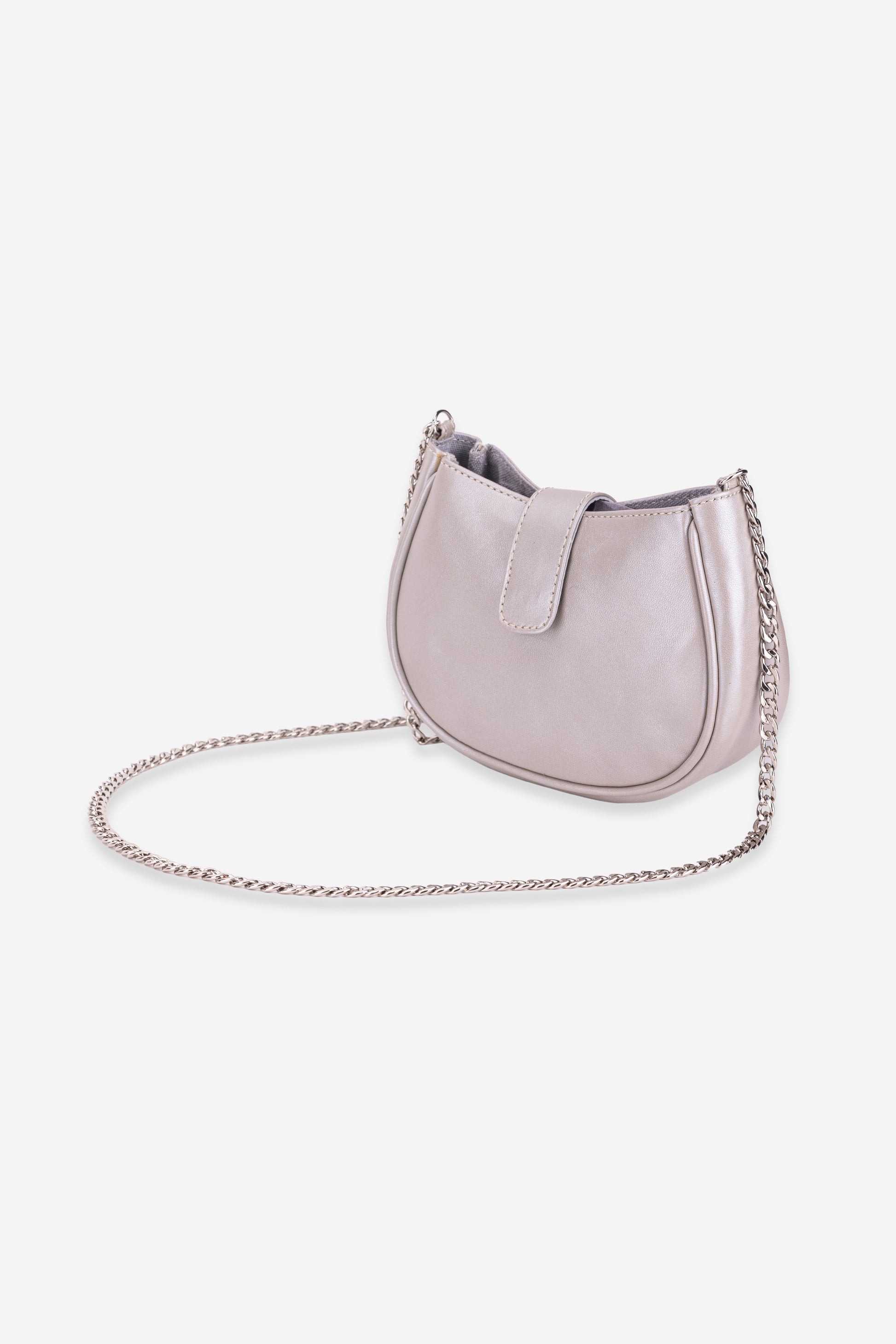 Abelardo Gibbous Silver Mini Sling Bag ABELARDO DE MODA