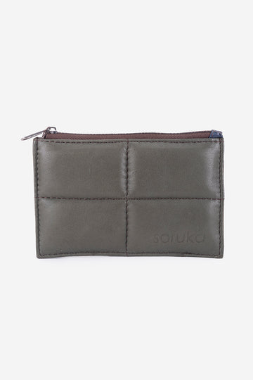 Abelardo Pochette Quilted flat Gray ABELARDO DE MODA