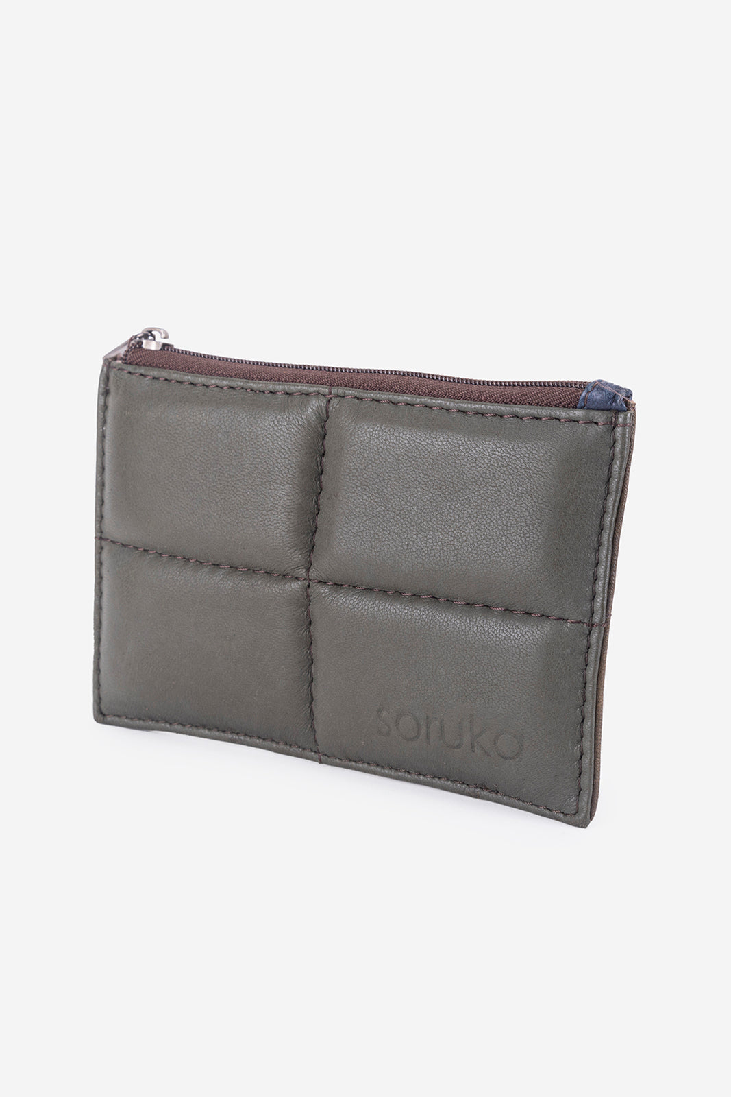 Abelardo Pochette Quilted flat Gray ABELARDO DE MODA