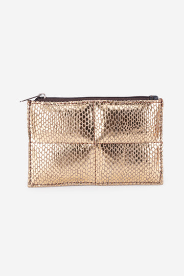 Abelardo Pochette Quilted Flat Gold ABELARDO DE MODA