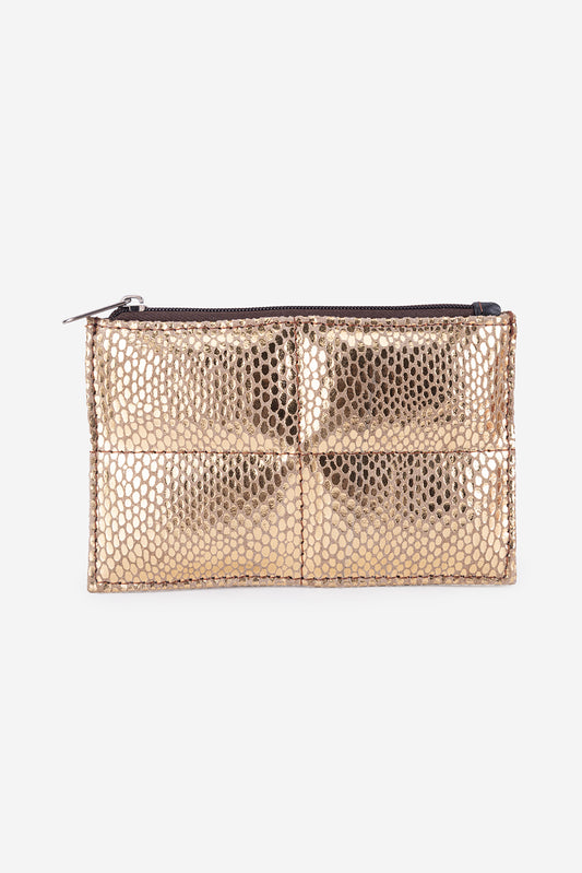 Abelardo Pochette Quilted Flat Gold ABELARDO DE MODA