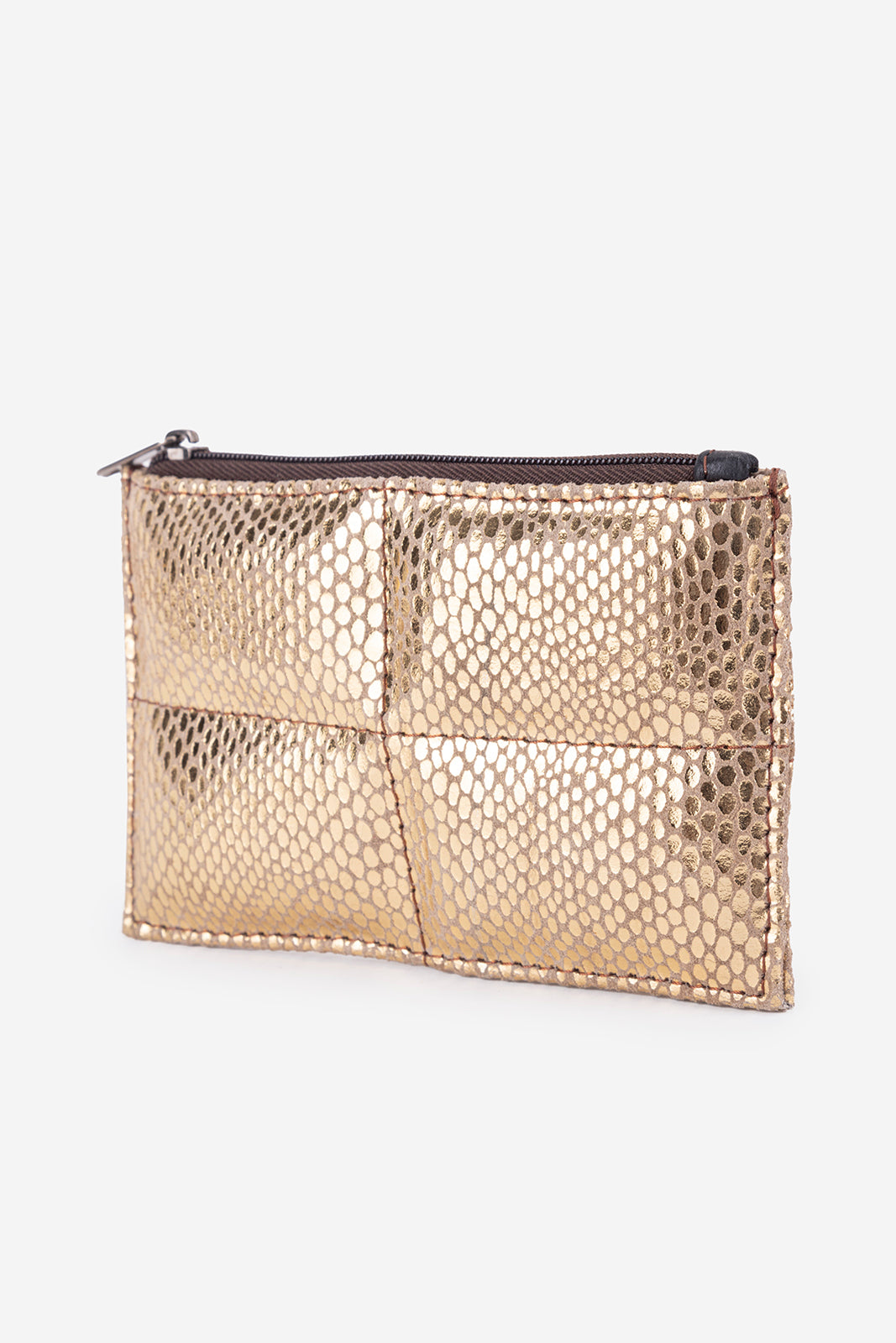Abelardo Pochette Quilted Flat Gold ABELARDO DE MODA