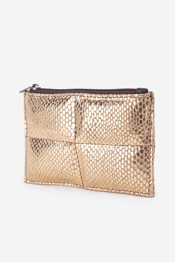 Abelardo Pochette Quilted Flat Gold ABELARDO DE MODA