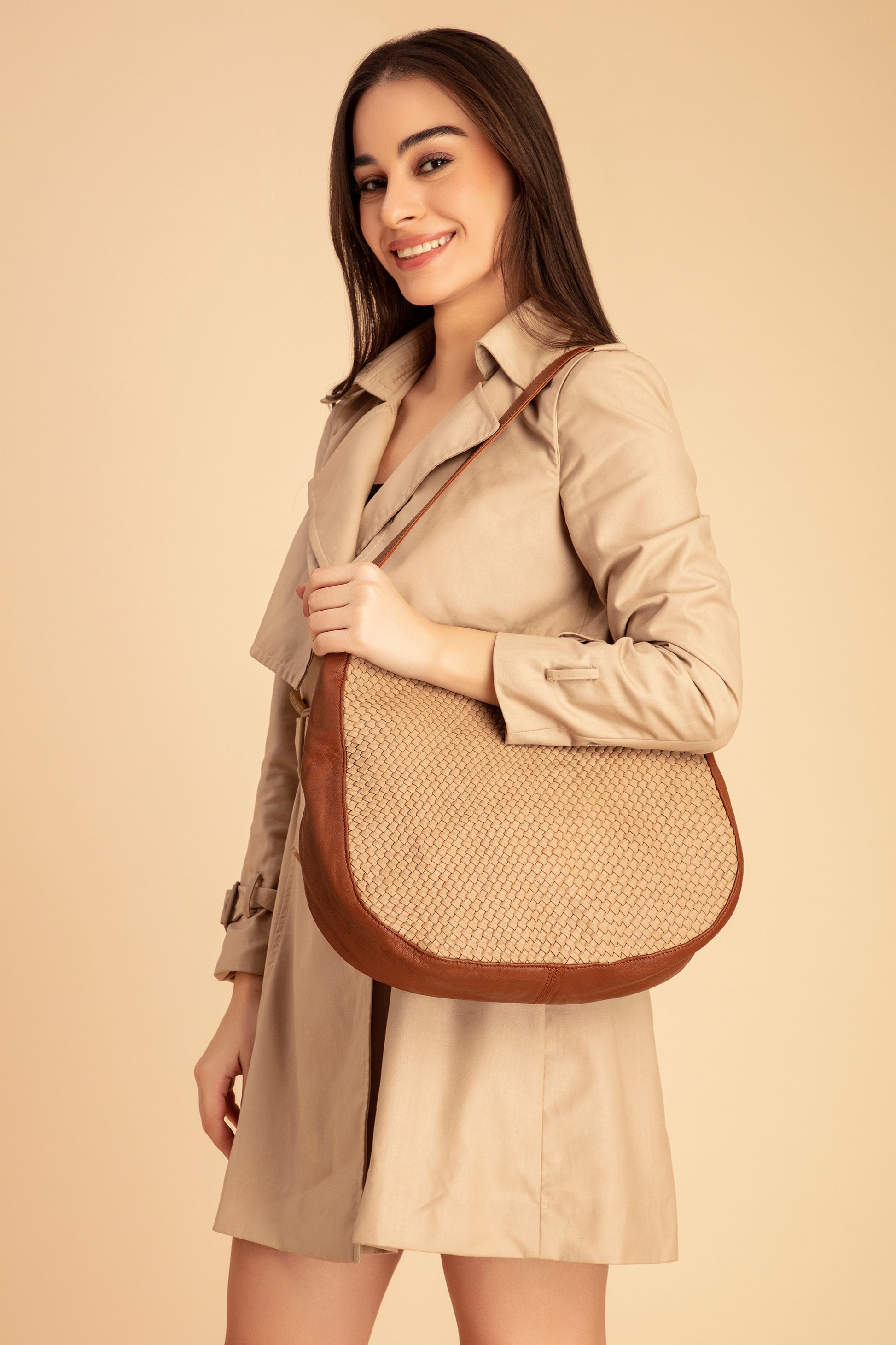 Abelardo Biyanka Beige/Tobacco Tote Bag Abelardo de moda