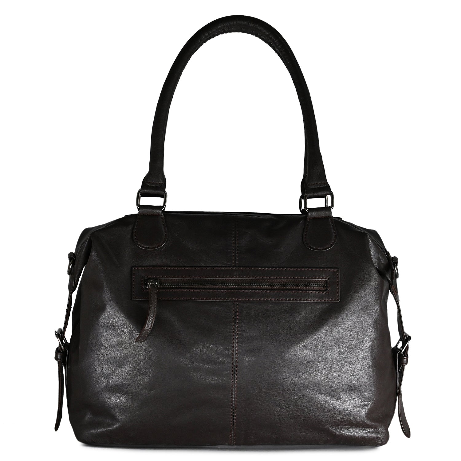 Brandy Brown Leather Handbag ABELARDO DE MODA