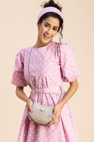 Abelardo Gibbous Silver Mini Sling Bag ABELARDO DE MODA