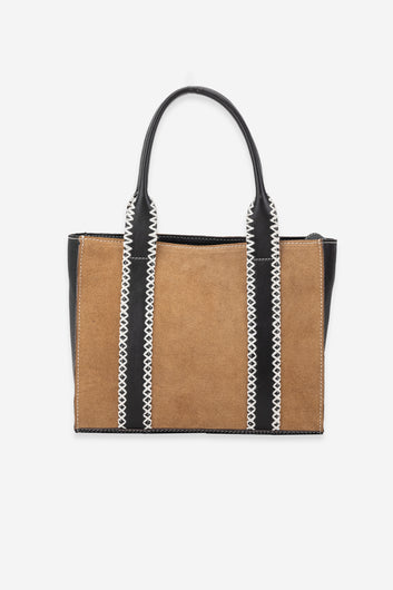 Abelardo Mary Tan & Dark Brown Tote Bag ABELARDO DE MODA