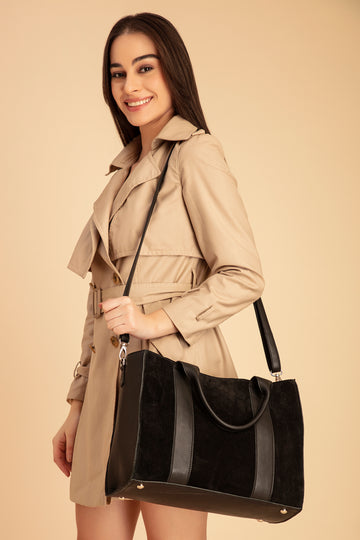 Abelardo Mud-Pie Black Leather Tote Bag Abelardo de moda