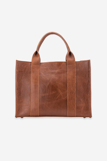 Abelardo Mud-Pie Brown Leather Tote ABELARDO DE MODA