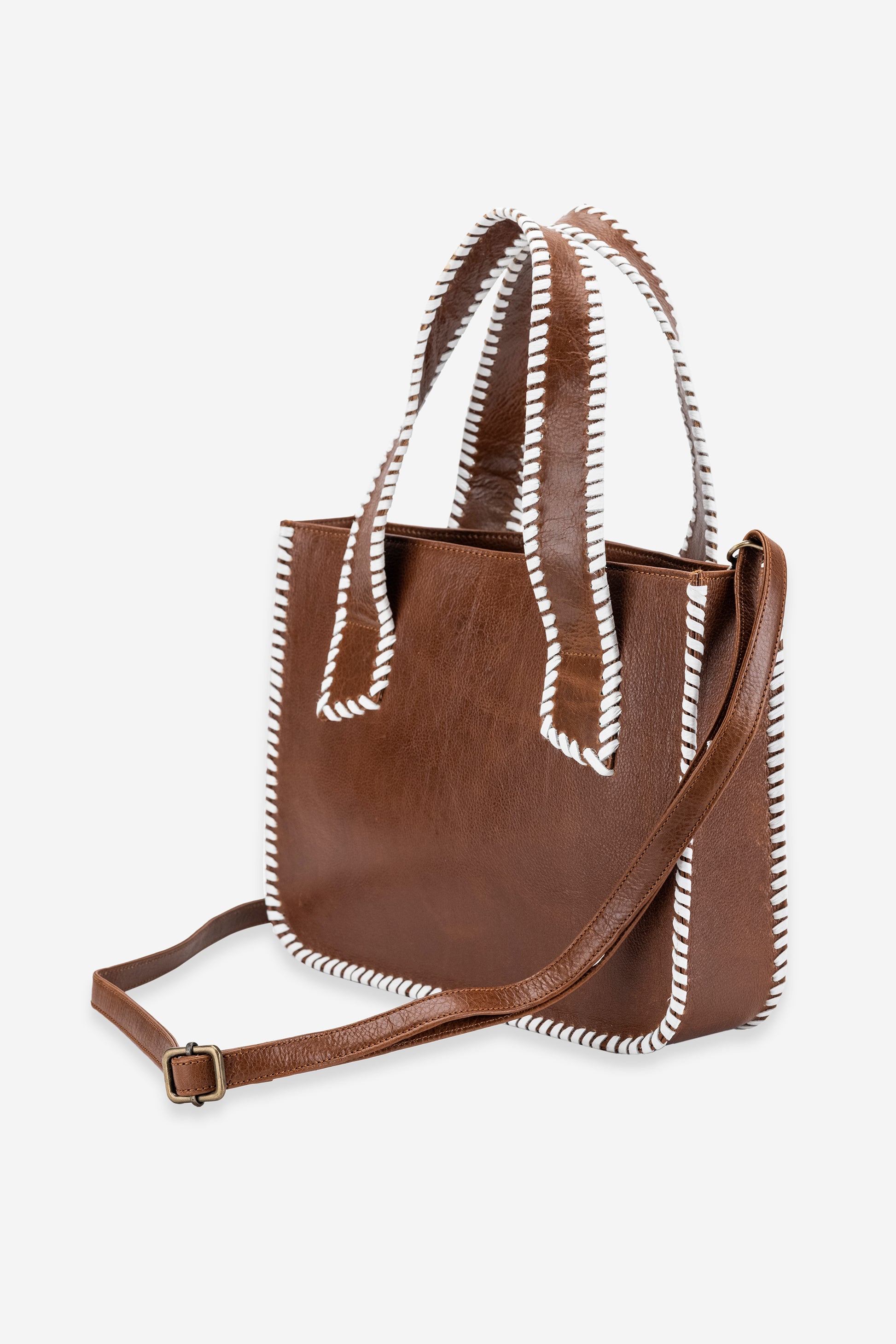 Abelardo Paloma Brown-White Tote Bag ABELARDO DE MODA