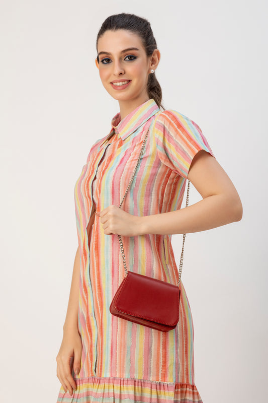 Abelardo Pixi Red Mini Sling Bag ABELARDO DE MODA