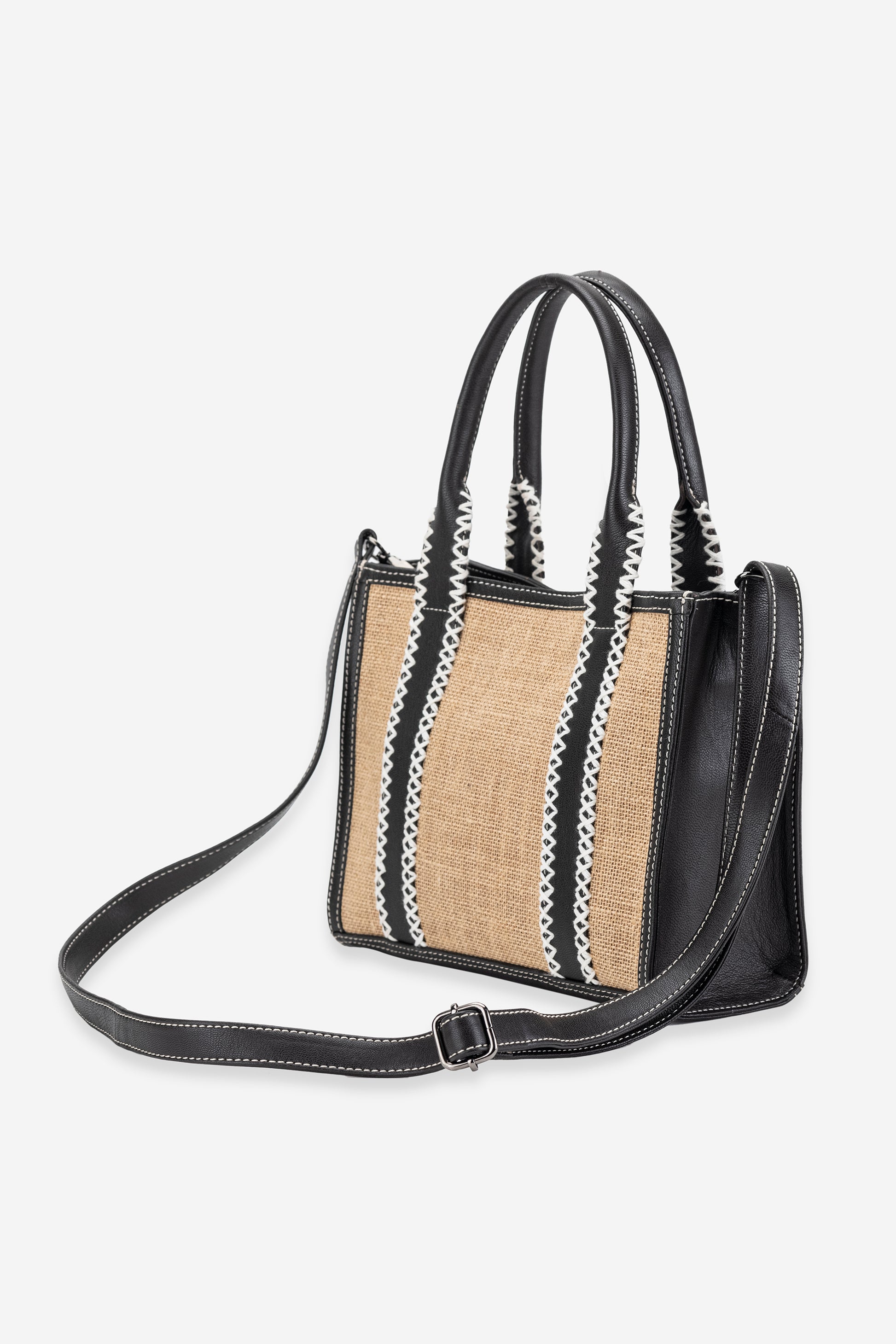 Abelardo Rae Natural & Dark Brown Tote Bag Abelardo de moda