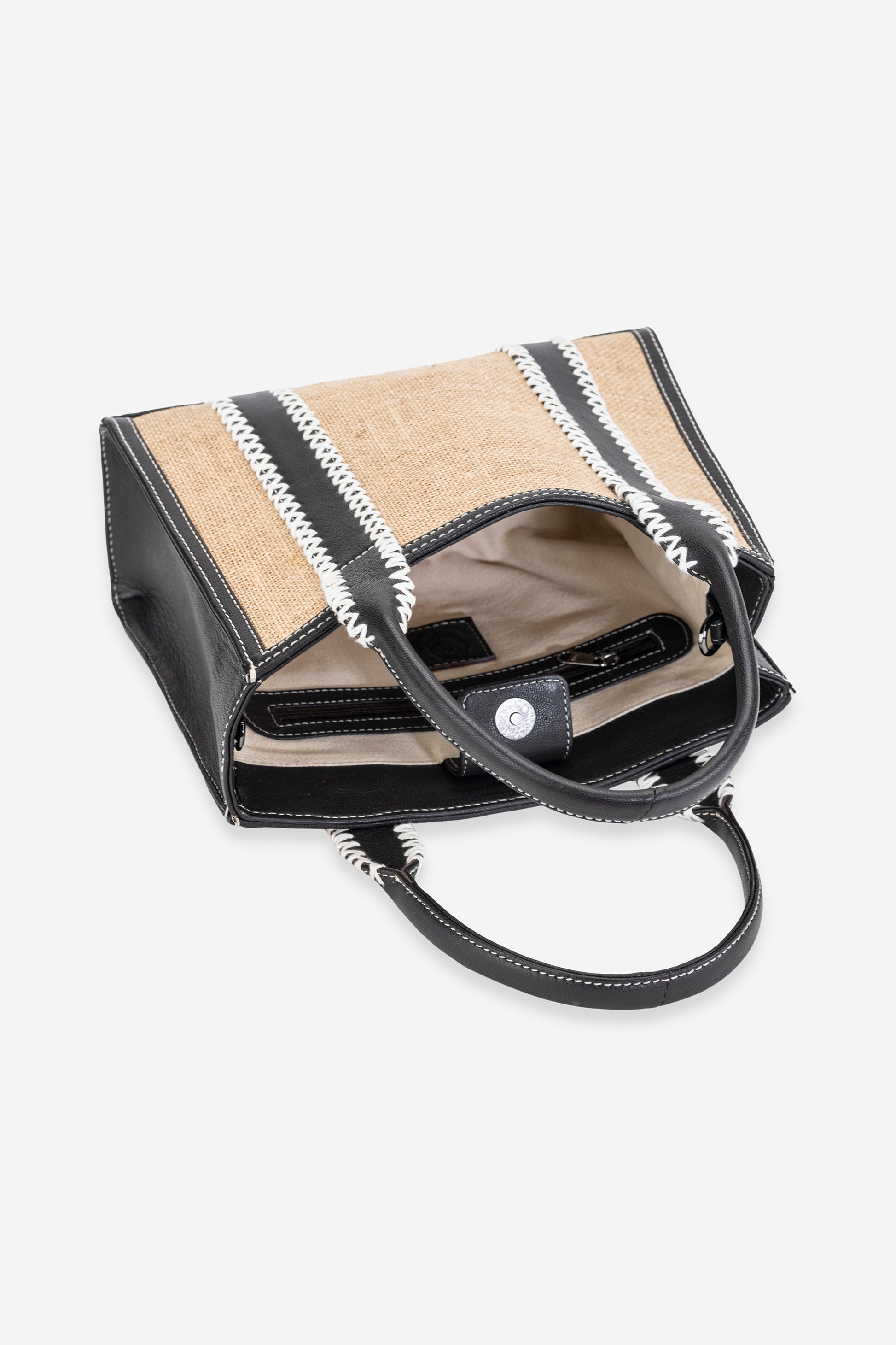 Abelardo Rae Natural & Dark Brown Tote Bag Abelardo de moda
