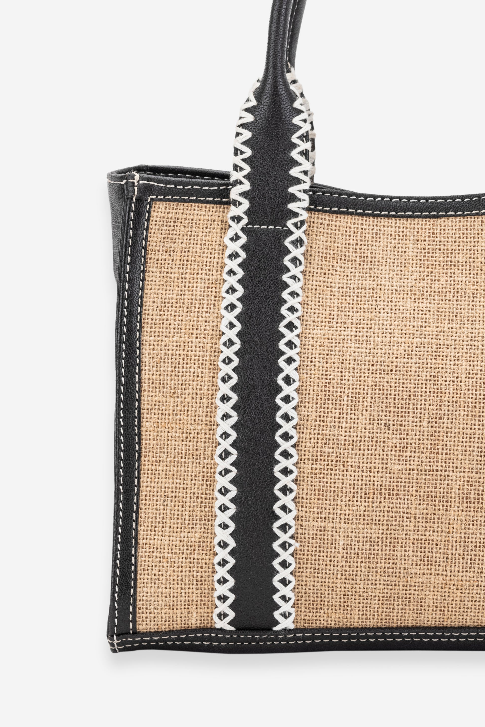 Abelardo Rae Natural & Dark Brown Tote Bag Abelardo de moda