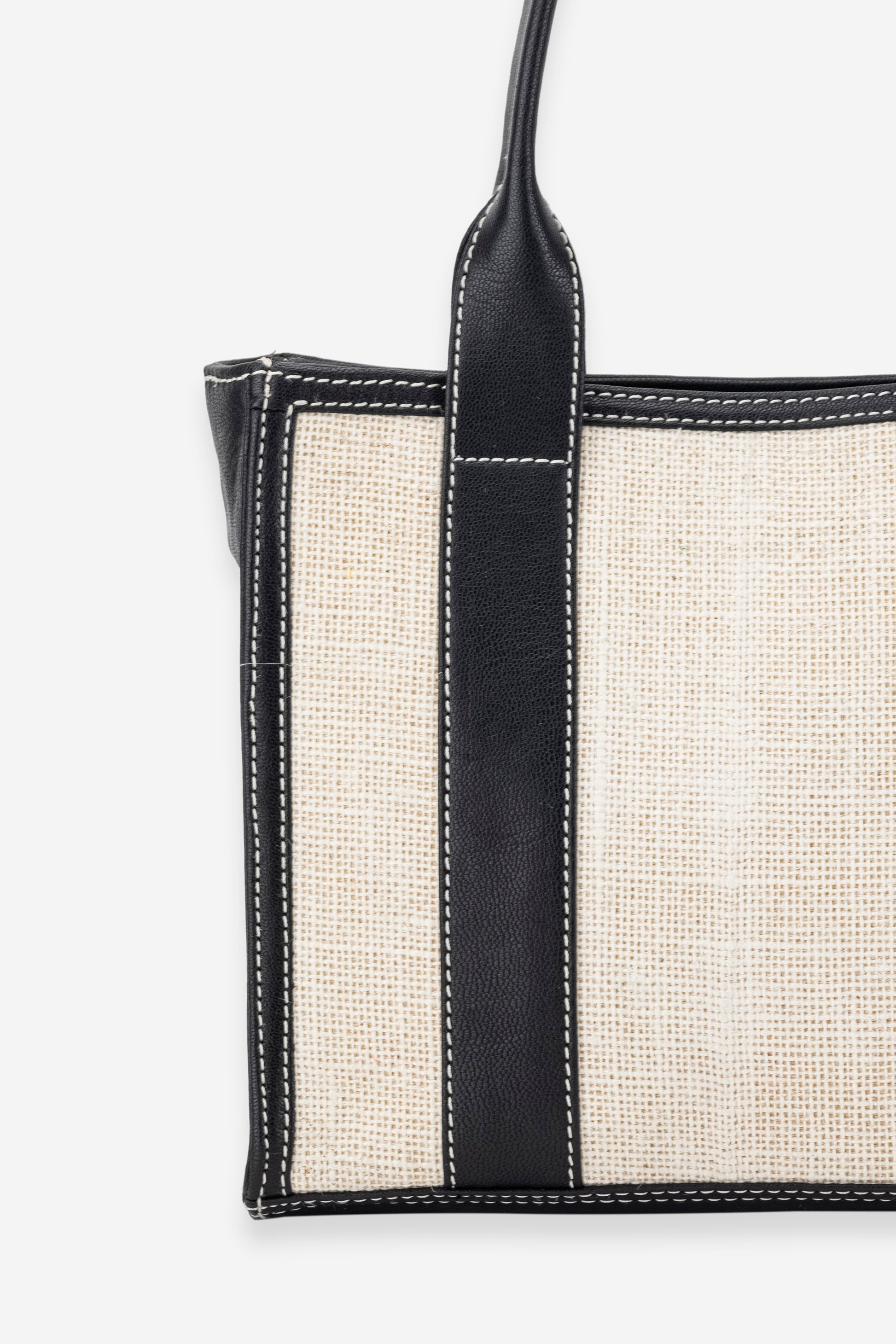 Abelardo Rae Ivory-Dark Brown Leather Handbag ABELARDO DE MODA