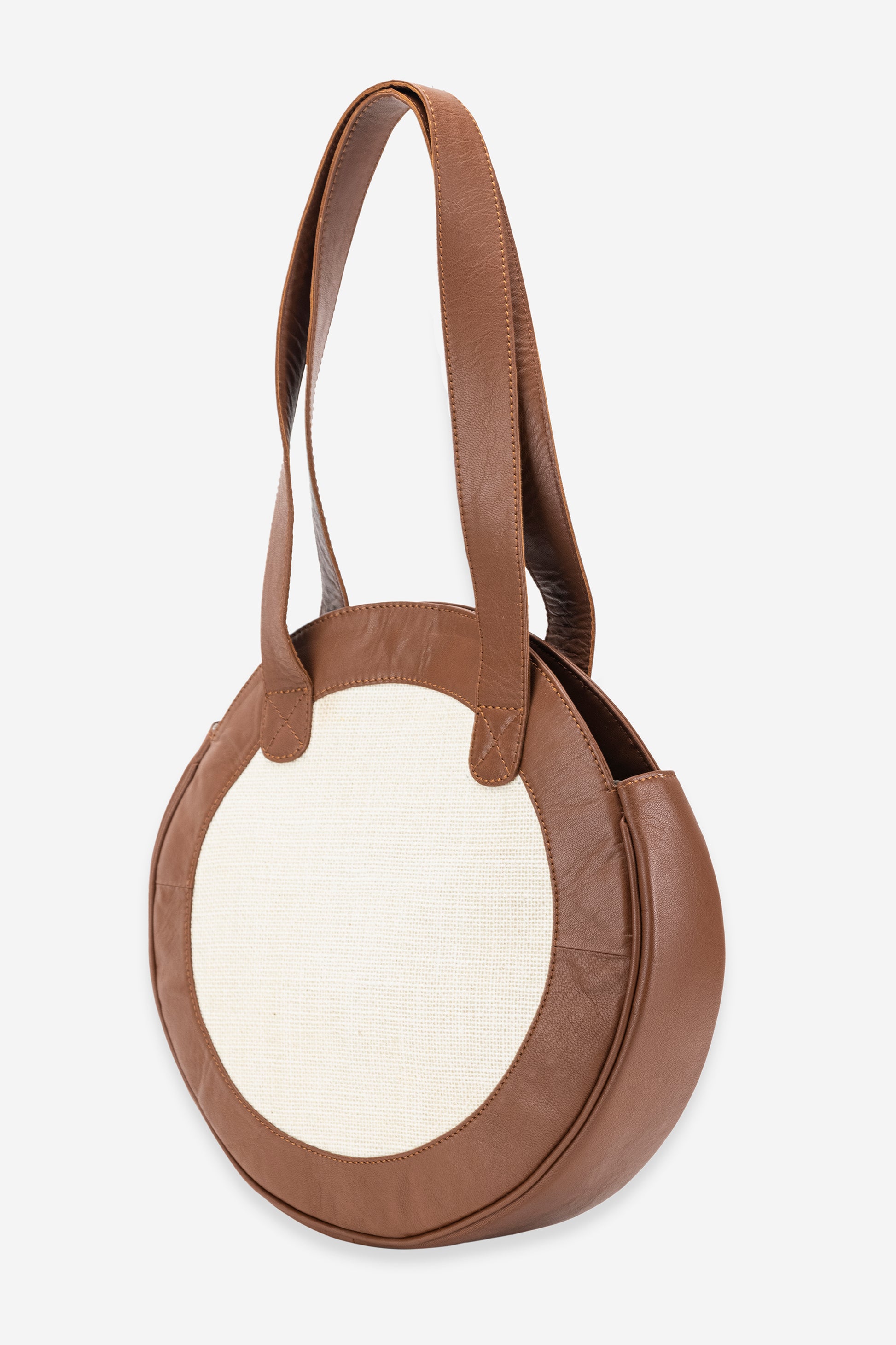 Abelardo Tia Ivory & Brown Shoulder Bag ABELARDO DE MODA