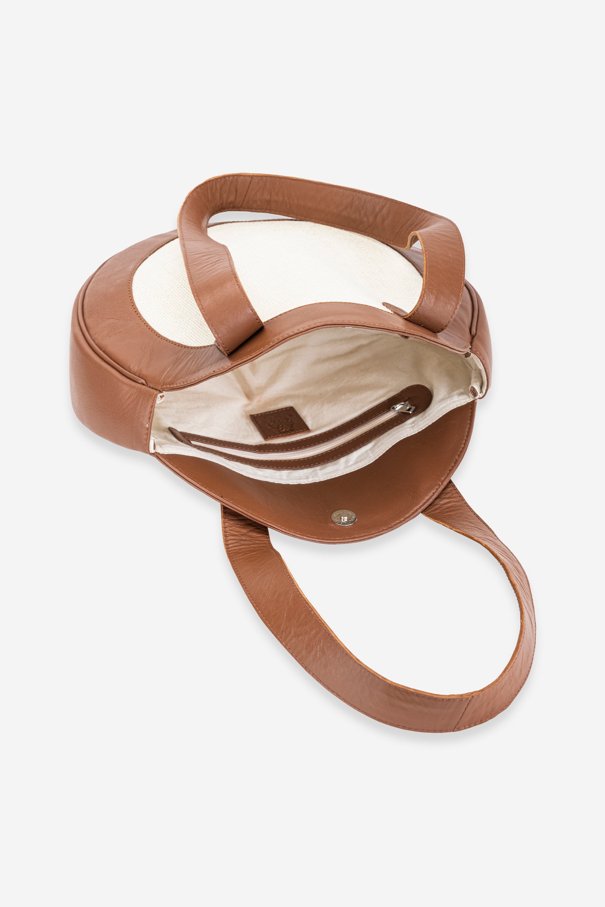 Abelardo Tia Ivory & Brown Shoulder Bag ABELARDO DE MODA
