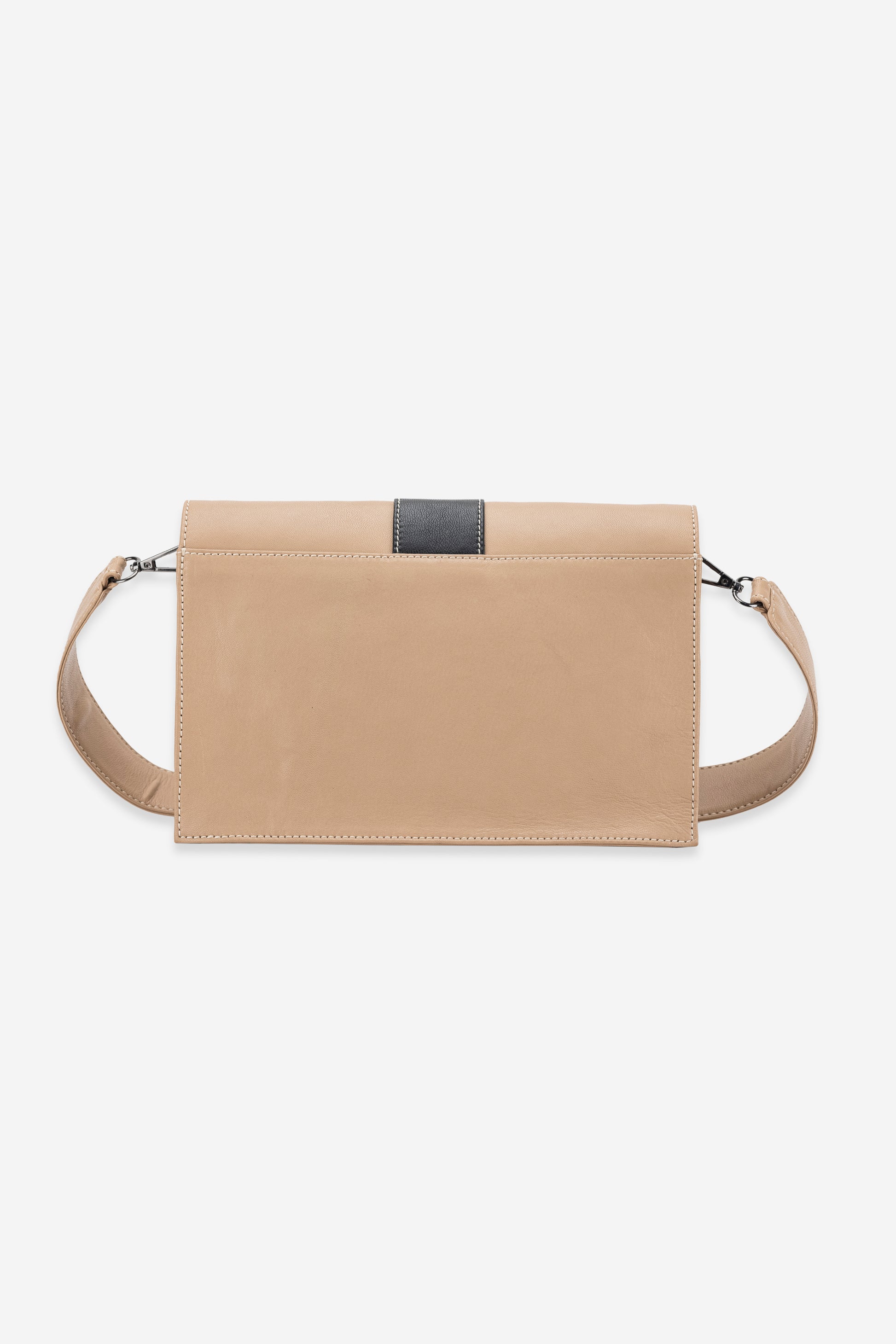 Abelardo Valencia Beige & Black Shoulder Bag Abelardo de moda