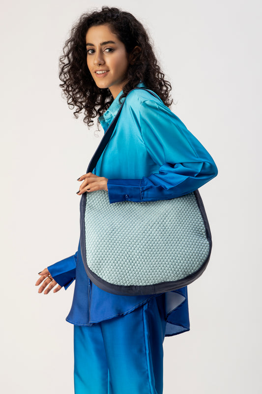 Abelardo Biyanka Navy/Sky Blue Tote Bag Abelardo de moda