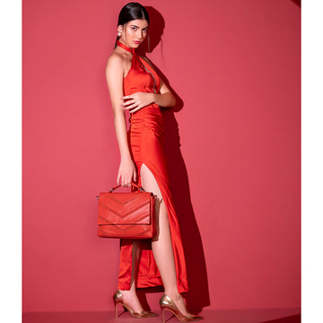 Abelardo Alexander Satchel Red Hand Bag ABELARDO DE MODA