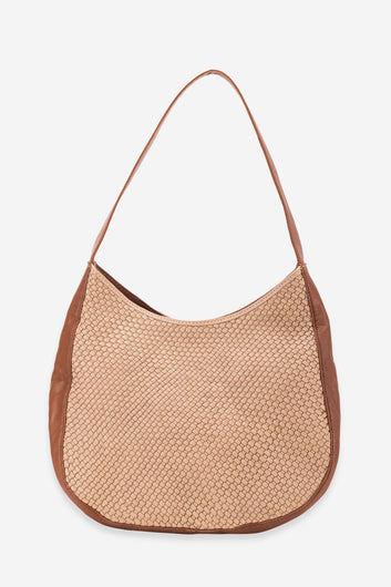 Abelardo Biyanka Beige/Tobacco Tote Bag