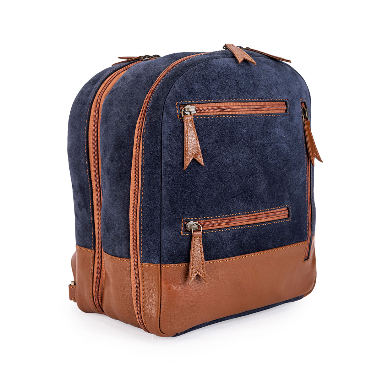 Abelardo Multi Blue/Brown Backpack Bag ABELARDO DE MODA