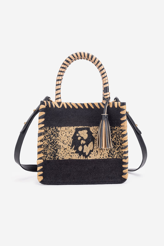 ECO-CONSCIOUS ARIES BLACK-GOLD HANDBAG