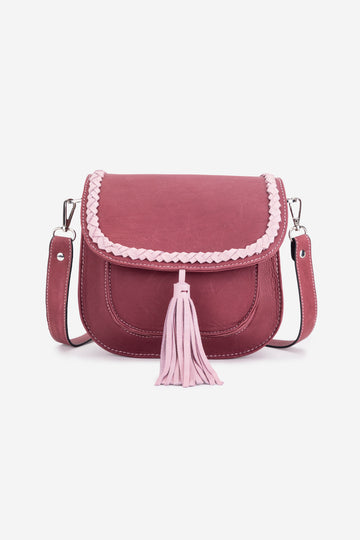 ABELARDO MIA MAROON-ROSE SLING BAG