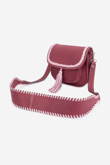 ABELARDO MIA MAROON-ROSE SLING BAG