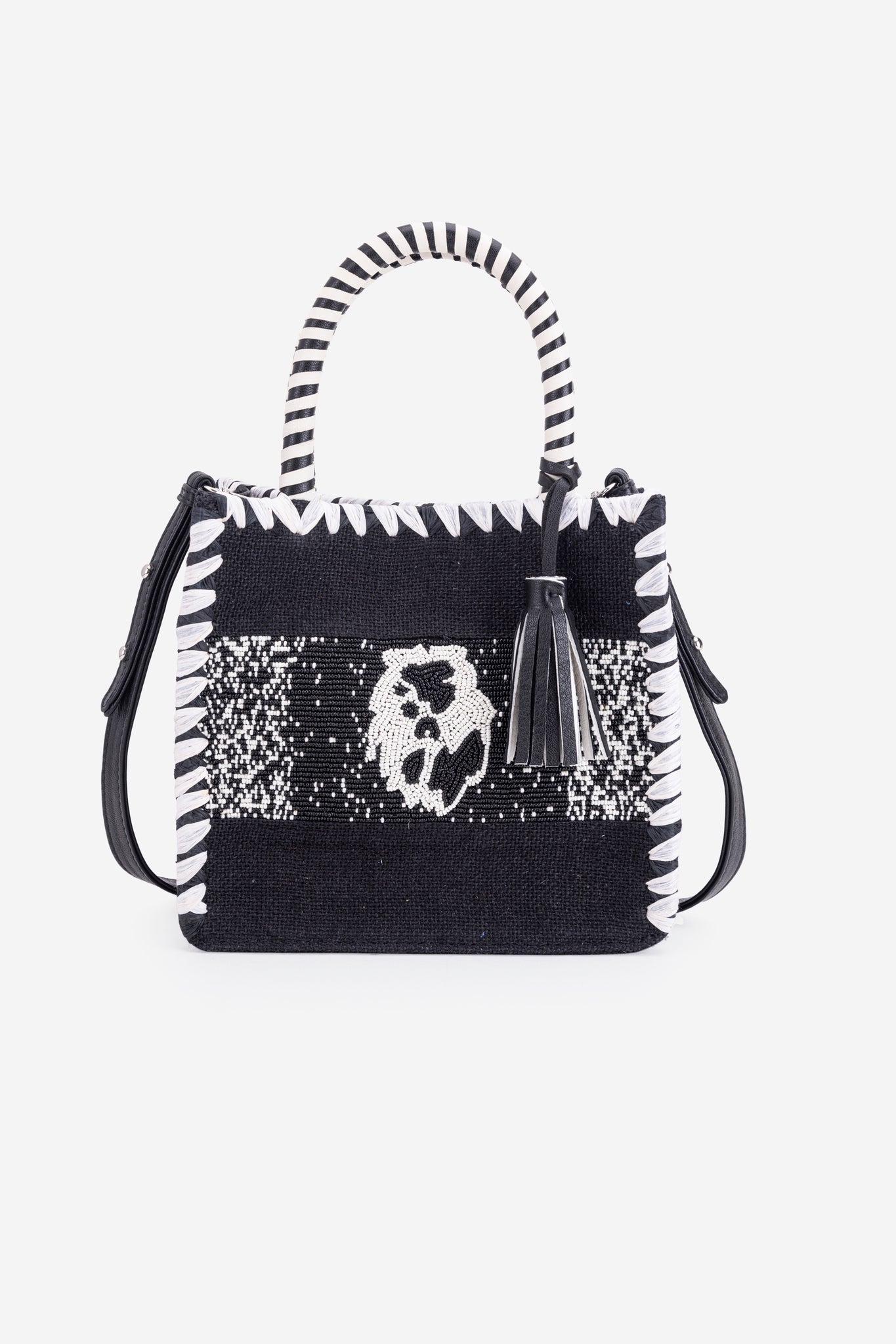 ECO-CONSCIOUS ARIES BLACK/WHITE HANDBAG ABELARDO DE MODA