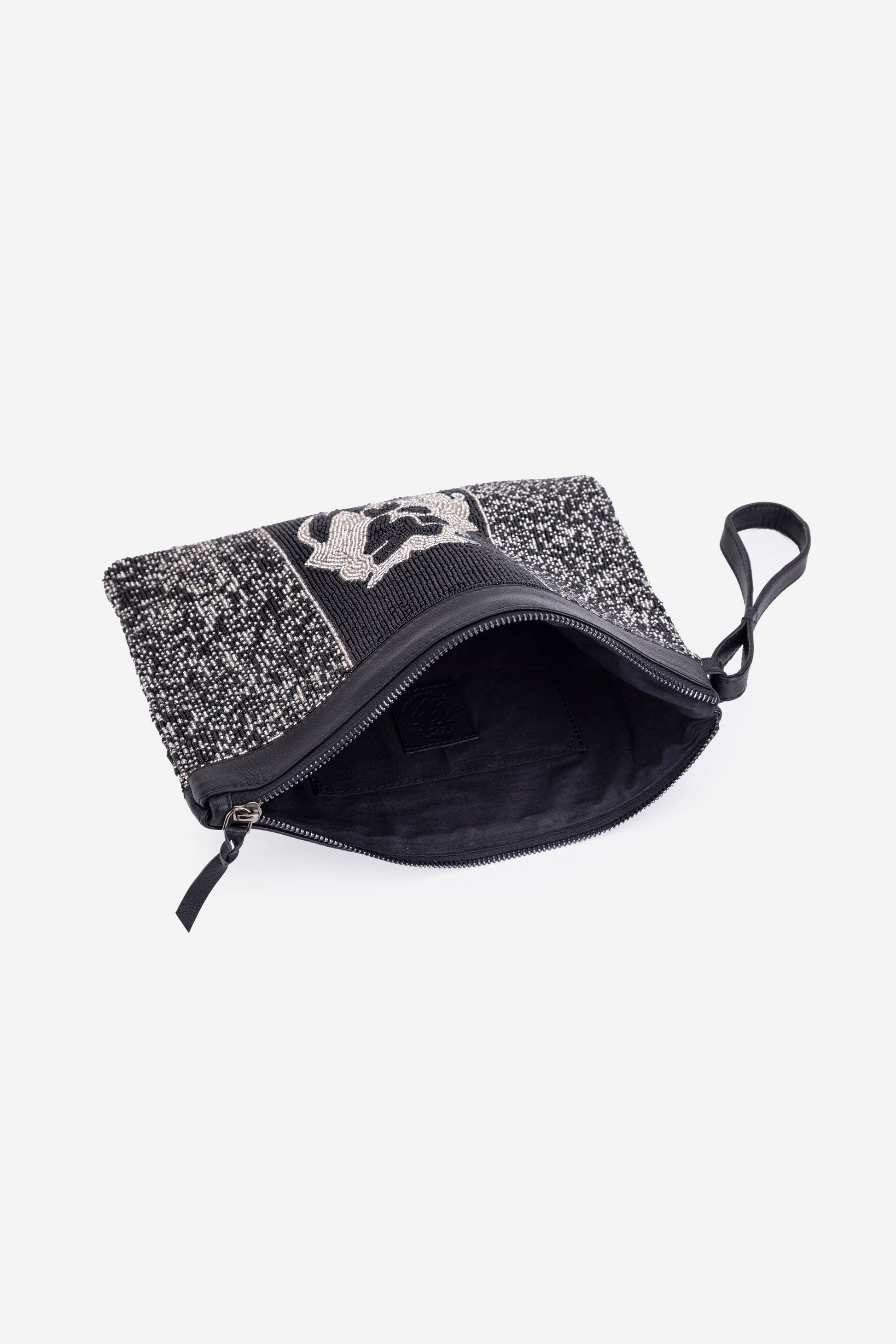 ECO-CONSCIOUS LUNA BLACK/SILVER HANDBAG ABELARDO DE MODA