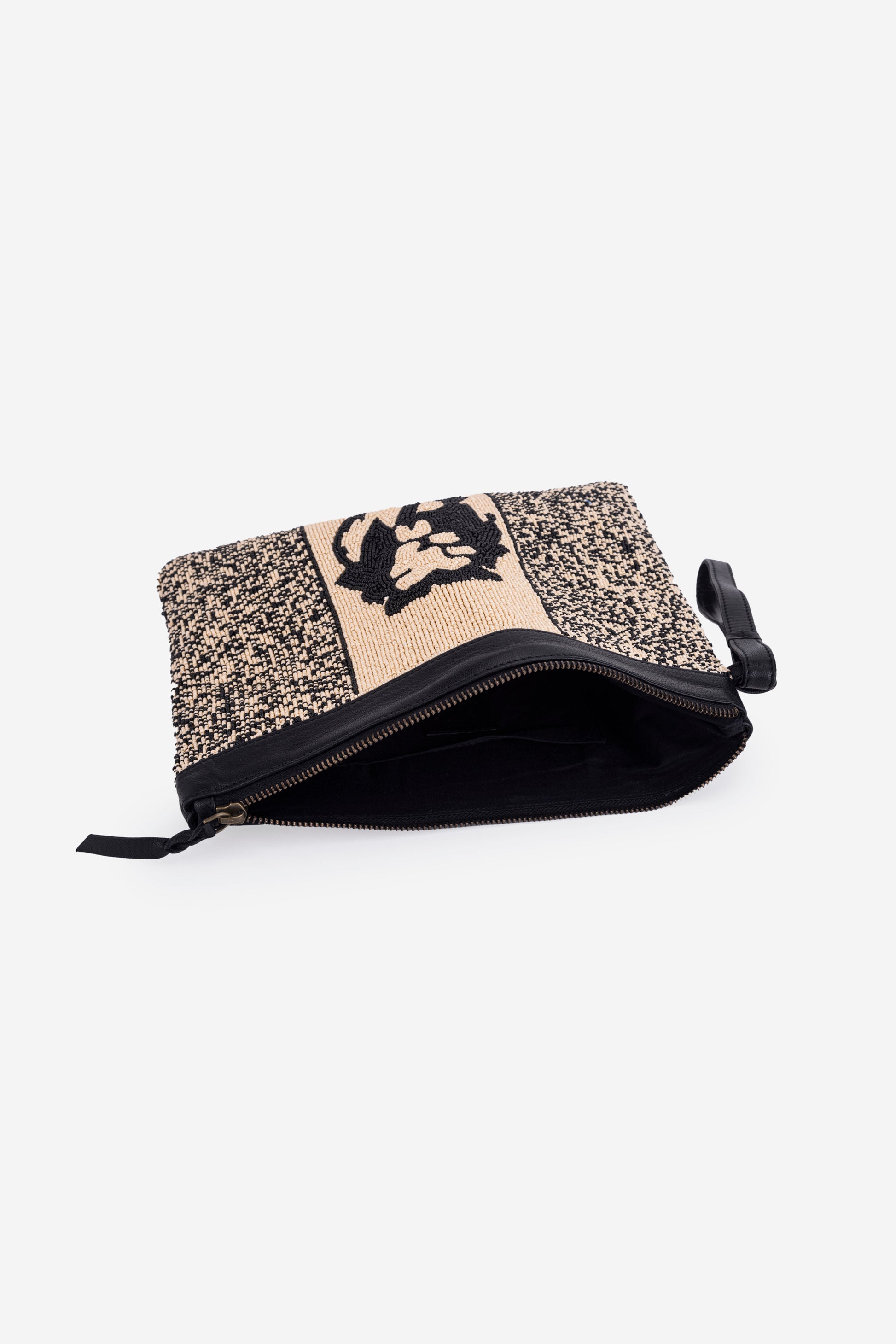 ECO-CONSCIOUS LUNA BLACK/CREAM HANDBAG ABELARDO DE MODA