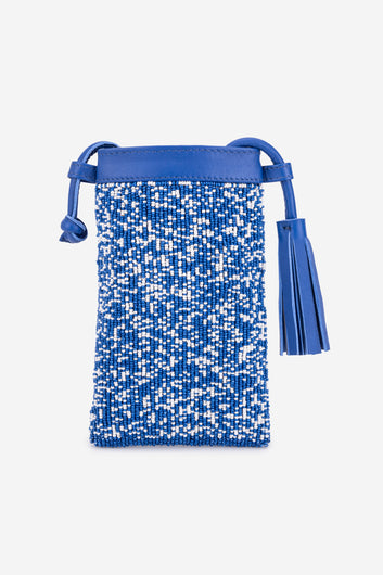 ECO-CONSCIOUS ELISA BLUE/WHITE SLING BAG