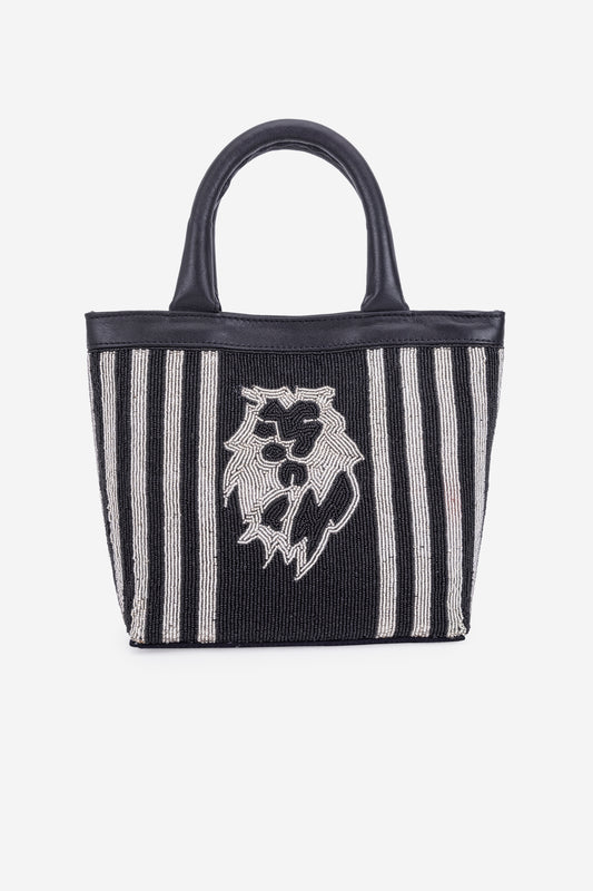 ECO-CONSCIOUS MARTINA BLACK/SILVER HANDBAG