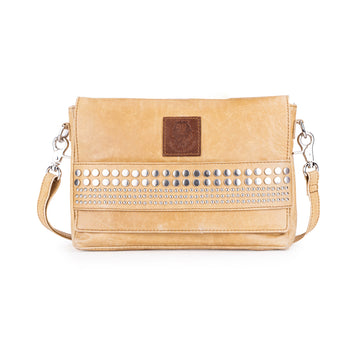 Abelardo Elle Beige Studded Sling Bag