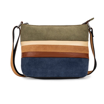 Abelardo Shearling Blue Sling Bag