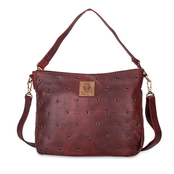 Abelardo Marshmallow Maroon Shoulder Bag