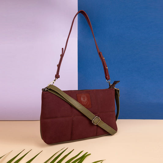 Abelardo Satchel Leather Maroon Bag