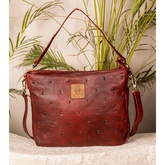 Abelardo Marshmallow Maroon Shoulder Bag