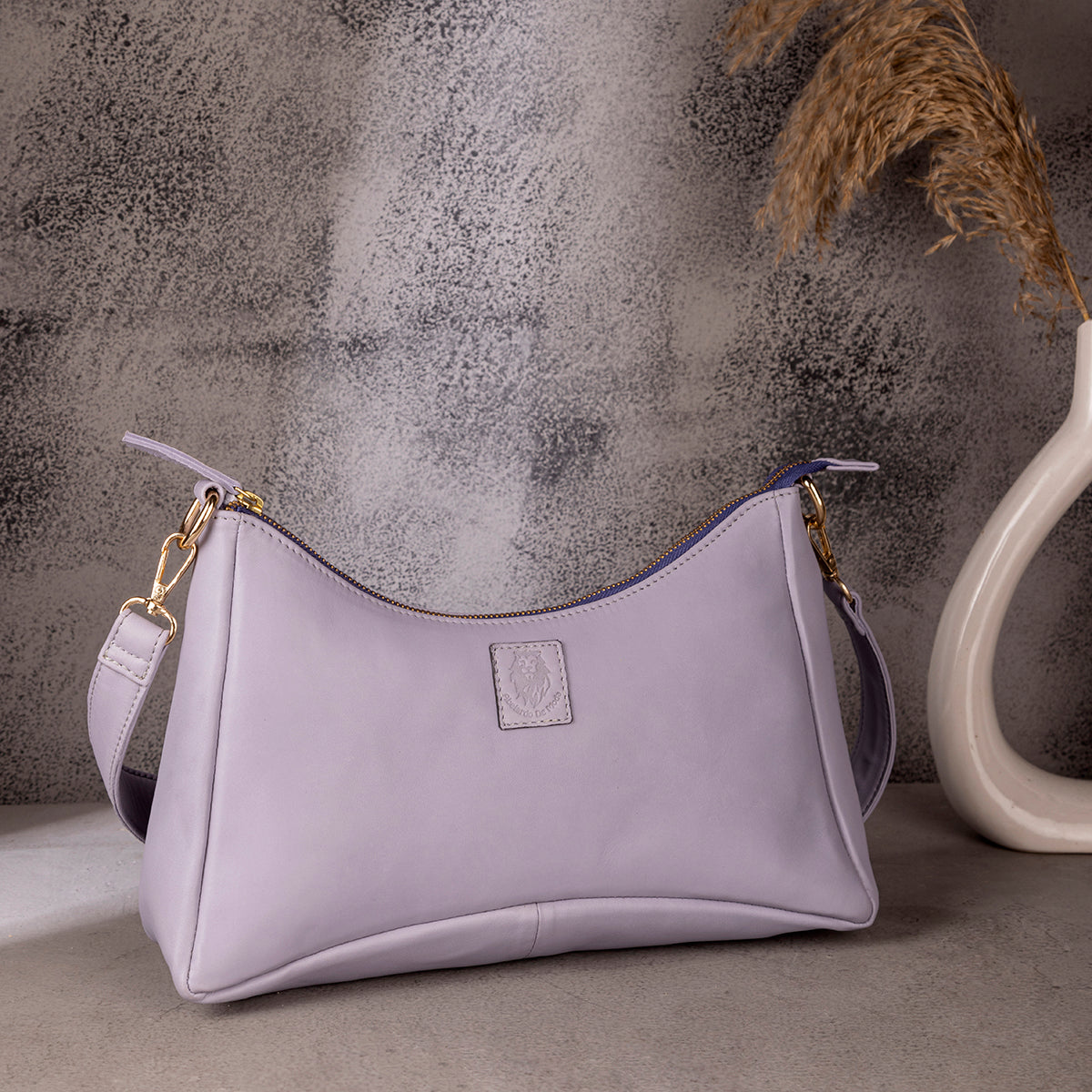 Abelardo Maria Lilac Hobo Bag