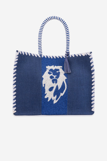 ECO-CONSCIOUS ED-RINA BLUE-WHITE SHOULDER BAG